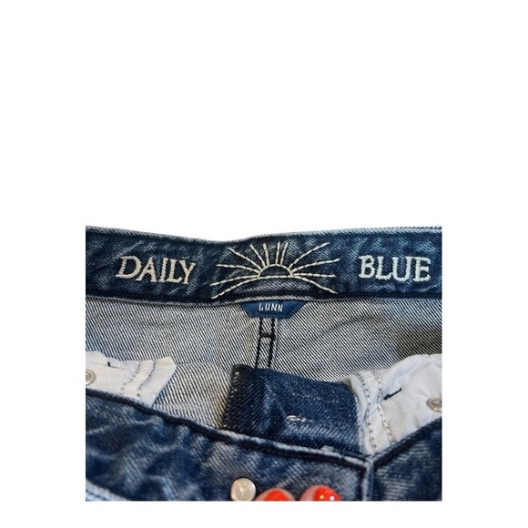 AG by Daily Blue Lynn Exposed Stitching Dark Wash Skirt Champlain Wash NEW - Picture 9 of 16